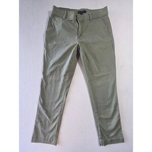 Banana Republic Women's Olive Green Stretch Ankle Pants Size 6 Slim Career